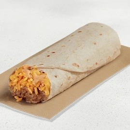 Cheesy Bean Rice Burrito